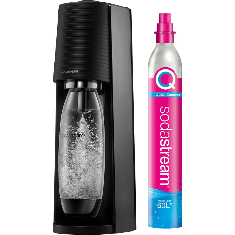 Sodastream Terra kolsyremaskin svart med gascylinder | Köksmaskiner > Kolsyremaskiner | Bagaren och Kocken
