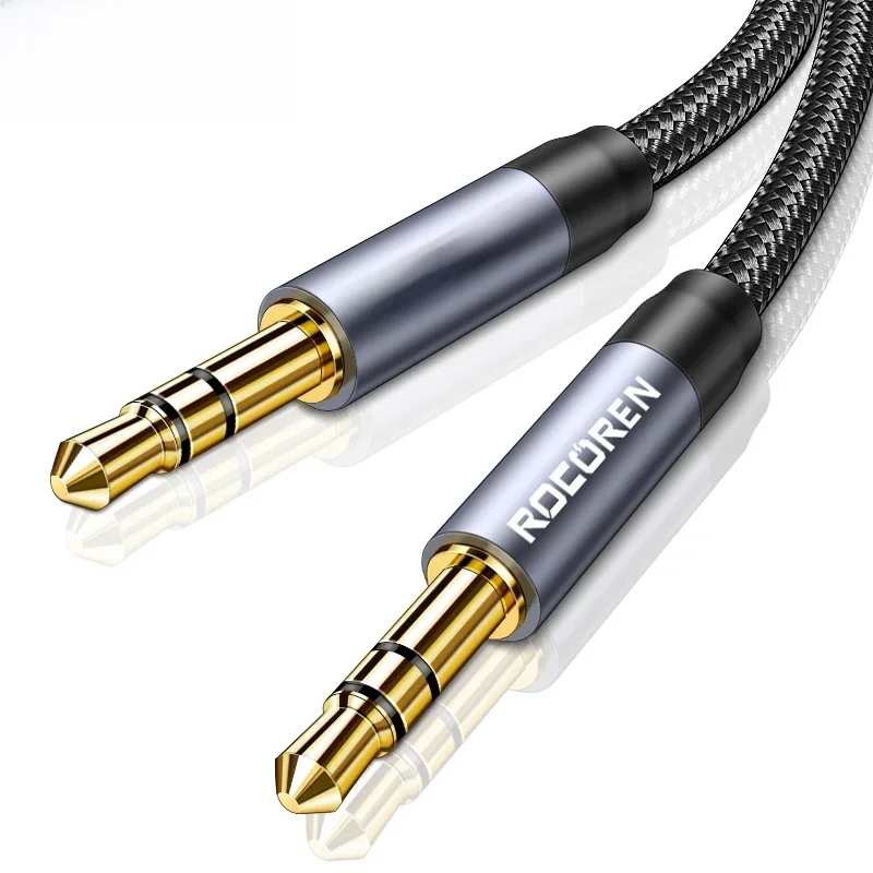 AliExpress - Rocoren Audiokabel 3,5 mm Jack Male naar Male Aux-kabel voor telefoon Hoofdtelefoon Auto MP3 Luidspreker Computer 3,5 mm Jack Aux-
