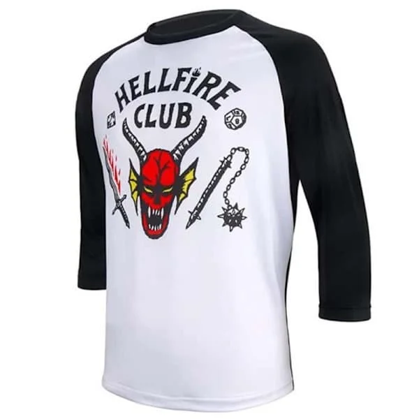 Unisex Hellfire Club Stranger Things T-shirt Kvinder/Mænd Langærmet Top 0619 Langærmet Langærmet 3XL Langærmet 3XL Langærmer