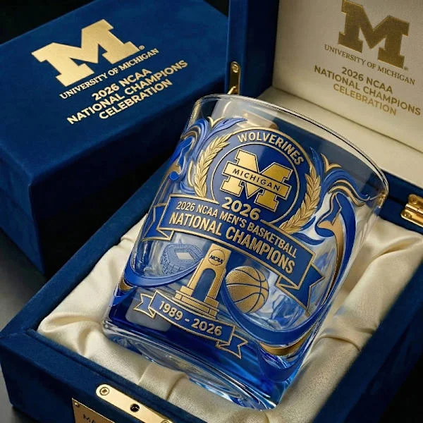 2026 Whiskey Glass Commemorative Drinking Cup Luxury Cocktail Glass Bar Party Gift Home Decor*College Basketball Wine Glass*