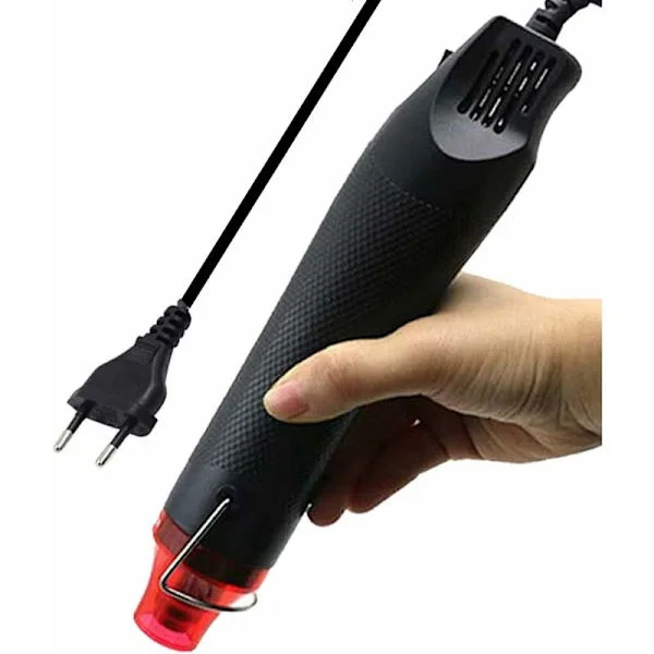 Bärbar varmluftspistol, bärbar värmepistol med ultralång 2m kabel för DIY krympfilm, plast, tyg, etc.