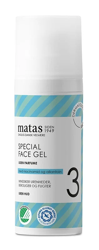 Spar 25% • Køb 2, Matas Striber Special Face Gel til Uren Hud Uden Parfume 50 ml, Hudpleje, Ansigtspleje, Uren Hud