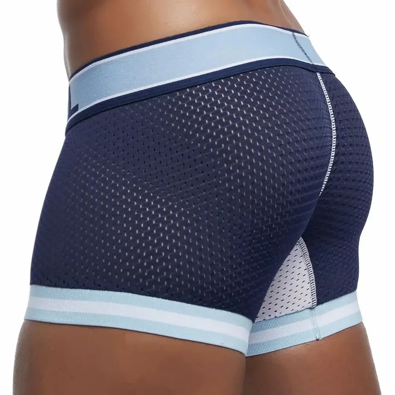 AliExpress - Herren Unterwäsche Boxer Atmungsaktive Mesh Boxer Kurze Männliche Unterhose Sexy Höschen Herren Body Badehose PantQuick Dry Sport Fitness