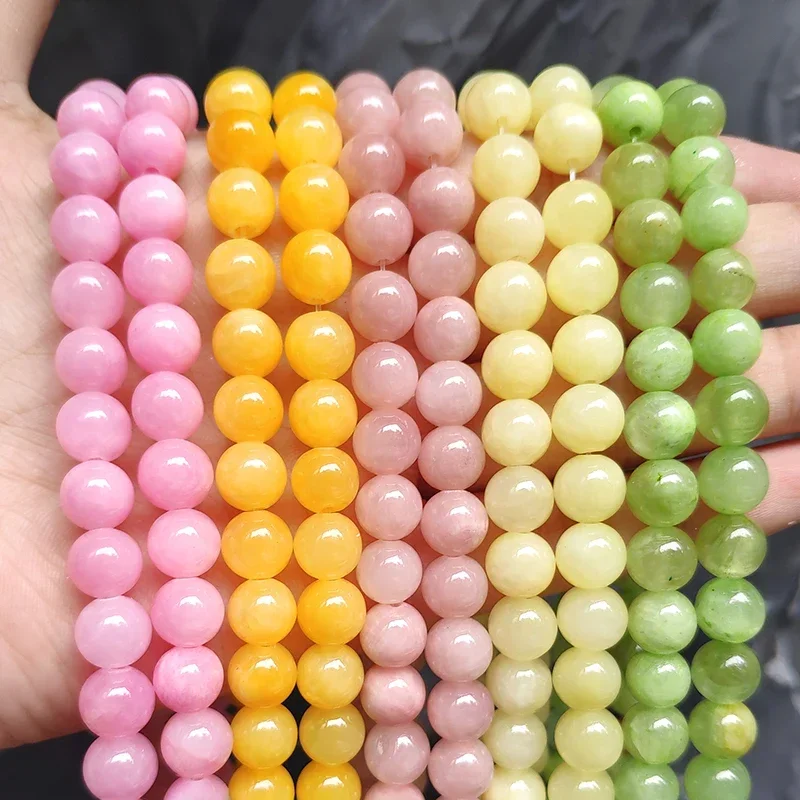 AliExpress - 6/8/10mm Groothandel Natuursteen Ronde Chalcedoon Jade Losse Spacer Kralen voor Sieraden Maken DIY armbanden Ketting Accessoires