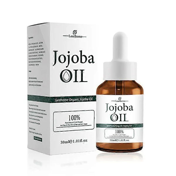 Jojobaolie Økologisk Koldpresset - 100% Ren, Rå, Jomfru, Ufortyndet, Uraffineret - Ideel til Hår, Ansigt og Hud, Jojobaolie til Hårvækst Massageolie