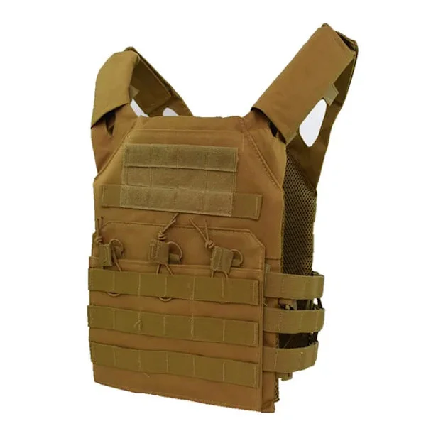 Kroppssuoja JPC Molle -levykantoväli Liivi Turvallisuus Taktinen liivi Ulkoilu CS Peli Paintball Metsästys Airsoft Liivi Sotilasvarusteet Tan