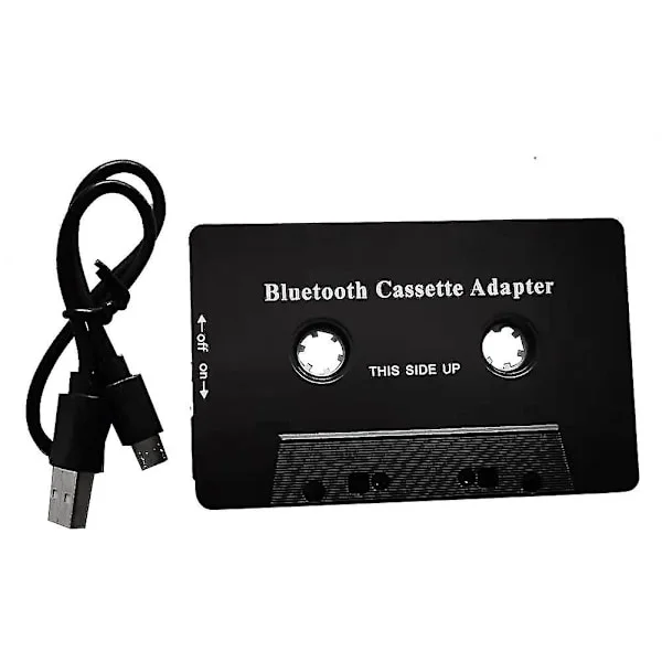 Universell kassett Bluetooth 5.0 ljudbilsband Aux Stereoadapter med mikrofon för telefon Mp3 Aux-kabel