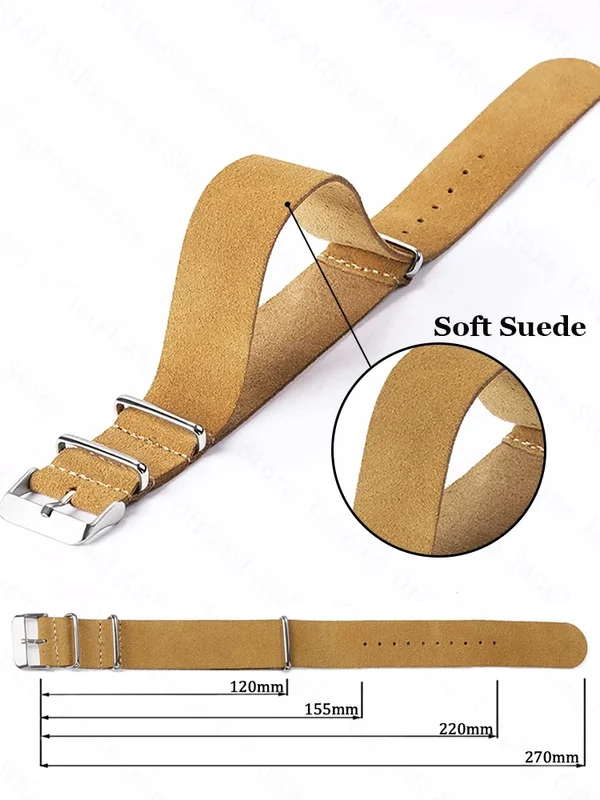 AliExpress - Bracelet en cuir véritable en daim souple 20mm 22mm pour Seiko Vintage hommes femmes Bracelet de montre de Sport pour montre Huawei Gt2/