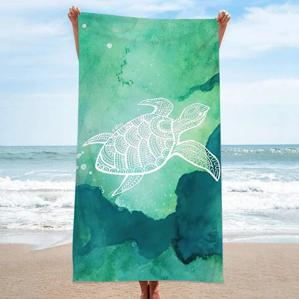 Strandhåndkle, Strandhåndkle XXL, Mikrofiber Strandhåndkle, Hurtigtørkende Sandsikkert Håndkle til Sport, Reiser, Yoga, Camping, Strand, 