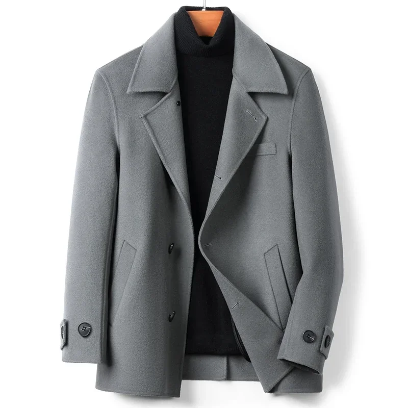 AliExpress - AYUNSUE Winter 100% Reine Wolle Mantel Männer doppelseitige Woolen Jacke für Männer Trendy Kurze Jacke Kaninchen Haar Liner chaqueta