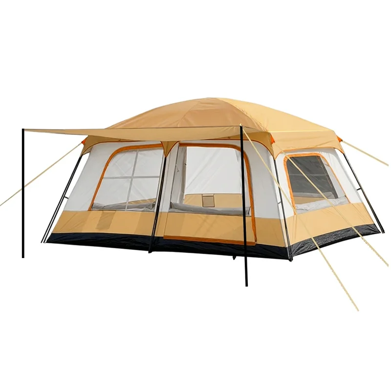 AliExpress - Grande tente de camping pour 4 à 6 personnes, 2 chambres, grande tente familiale, tente de pêche, tente de voyage en famille, équipement 