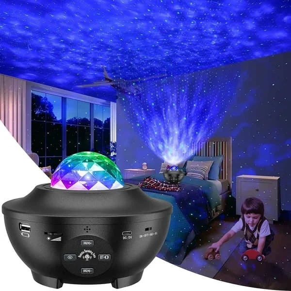 Galaxy Night Light / Space Light Star Projector med Bluetooth-høyttaler