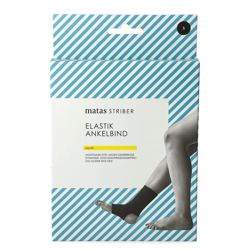 Spar 20% • Køb 2, Matas Striber Elastik Ankelbind Sort 18-22 cm, Medicin & Pleje, Støttebind, Ankelstøtte