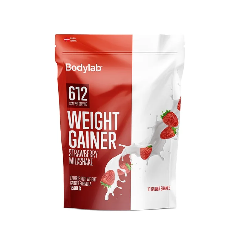 Bodylab Weight Gainer Strawberry Milkshake 1,5 kg, Sport & Velvære, Protein & Energi, Proteinpulver