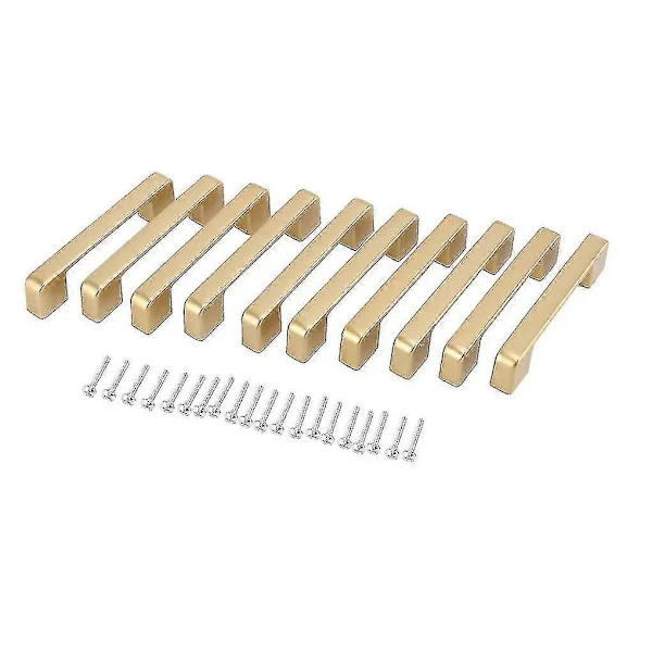 10-pack Skåphandtag Guld Lådhandtag, Draghandtag i Aluminiumlegering för Köksluckor, Köksmöbler