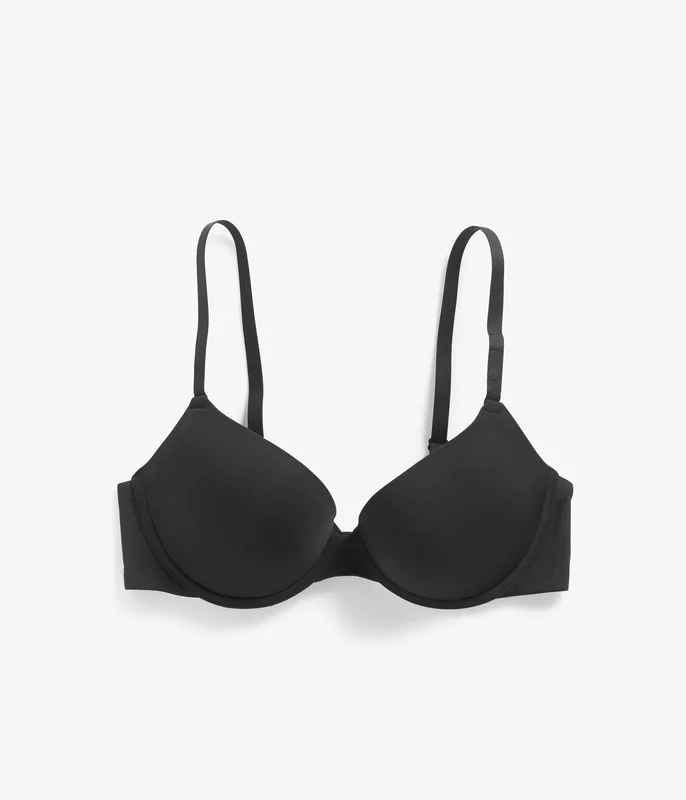 Kappahl | Push-up -rintaliivit micro-materiaalia Musta 75B | Naiset