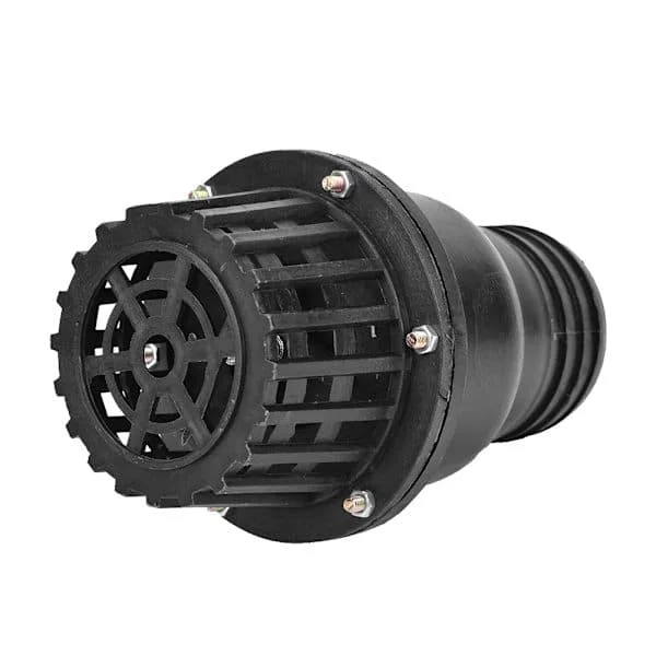 Vattenpump Fotventil Svart PVC Lågtrycks Platt Backventil för Vätskepump (3 tum)