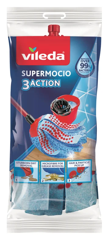 Vileda SuperMocio 3 Action Golvmopp refill, Lager & miljö