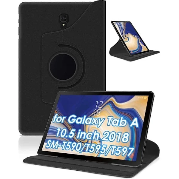 Samsung Galaxy Tab A 10.5 tum T590 T595 Slim Skyddsfodral 360 graders roterande stativskydd Lätt Stötsäkert Skal