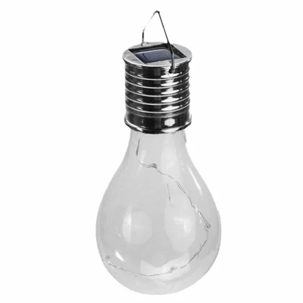 Hængende solcellelampe til have, terrasse, solcelledrevet pære med nem installation uden ledninger, vandtæt solcellelampe energieffektiv LED, vintage