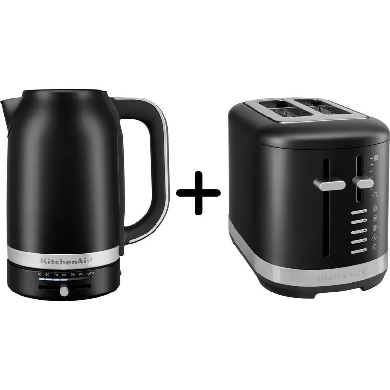 Kitchenaid 5KMT2109 Brødrister + 5KEK1701 Elkedel, matsort | KitchenOne