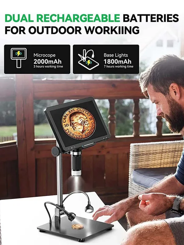 AliExpress - Hayve 10 "HDMI Digital mikroskop 1300x Münz mikroskop für Erwachsene mit 24mp Kamera Sensor Löt mikroskop mit LED-Leuchten
