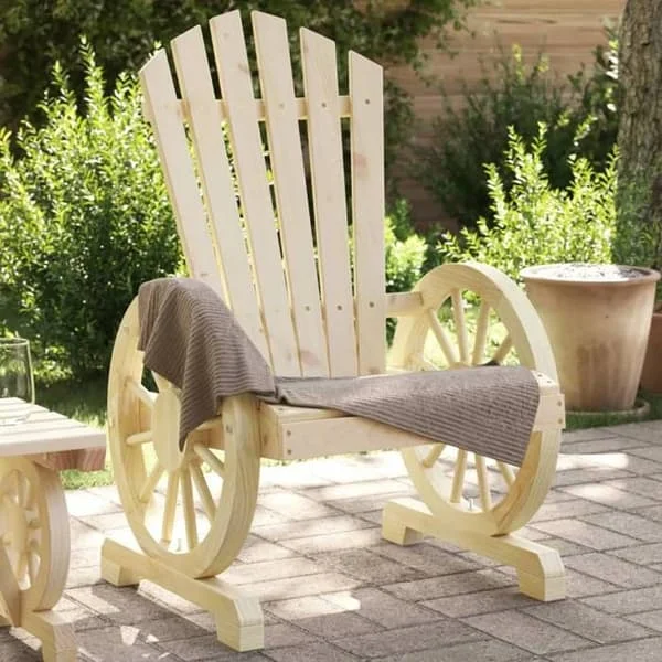 vidaXL Adirondack-stol, fåtölj med ryggstöd, sittplats med armstöd, utemöbel för terrass, trä 365089