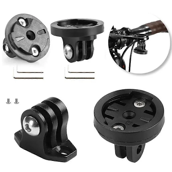 Cykelcomputerholder Base Cykel Kameraholder Beslag Adapter Aluminiumlegering Cykel Kamera Lysholder til Garmin Gopro