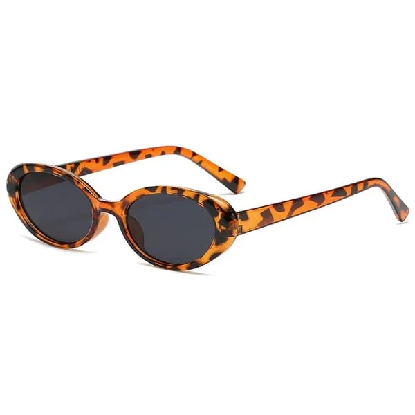 Små Stel Vintage Solbriller Mand Mærke Designer Solbriller Herre Mode Shades Ovalt Spejl Sort Retro Oculos De Sol