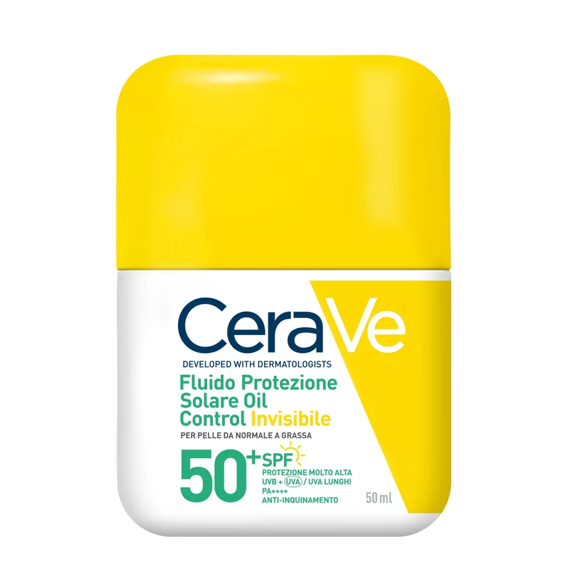 CERAVE Fluido Protezione Solare Oil Control Invisibile SPF50+ 50ml - Solare viso alta prot.