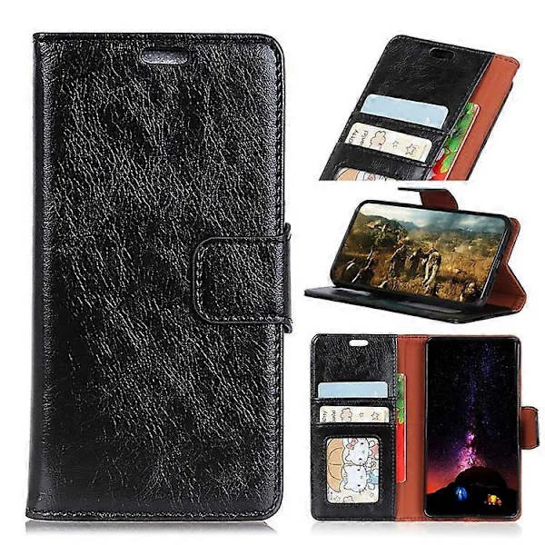 Beskyttende telefoncover kompatibelt med Samsung Galaxy A7 (2018) Nappa tekstur splitlæder flip folio cover stødsikker telefon skal