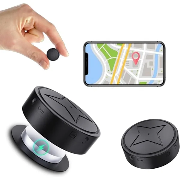 GPS-spårare för fordon, inget abonnemang, GPS stark magnetisk fordonsspårare mot förlust, minsta lokaliserare i realtid, stöldskydd mikro GPS-spårning