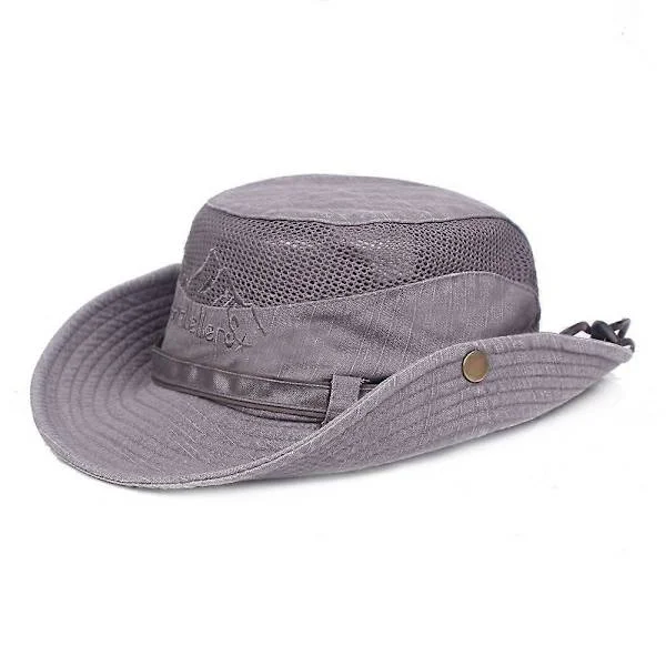 Justerbar Camping Bredskygget Fiske Kasket Bucket Hat Jungle Hat Solbeskyttelse Hat