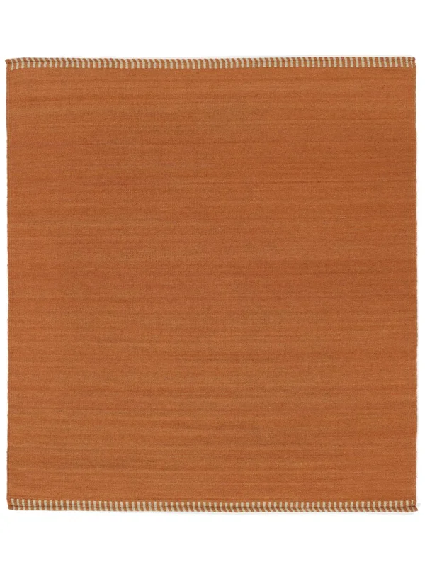 Large Visby Rug - Rust Red 250X250 Wool, Rustic Style