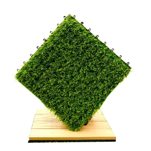 30 x 30 cm konstgräsplattor, tjocka syntetiska gräsplattor, självdränerande matta, för interiör och exteriör, terrass, balkong, trädgård