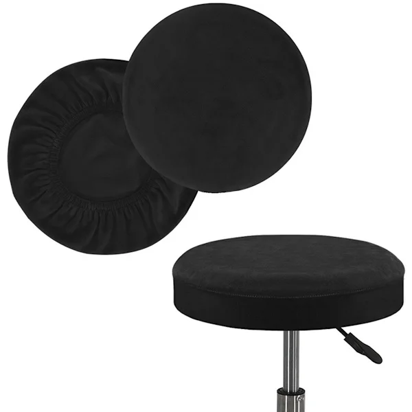 Todelt rundt stoltrekk/krakksett - vaskbart - diameter 36-40 cm - egnet for barkrakker og arbeidsstoler