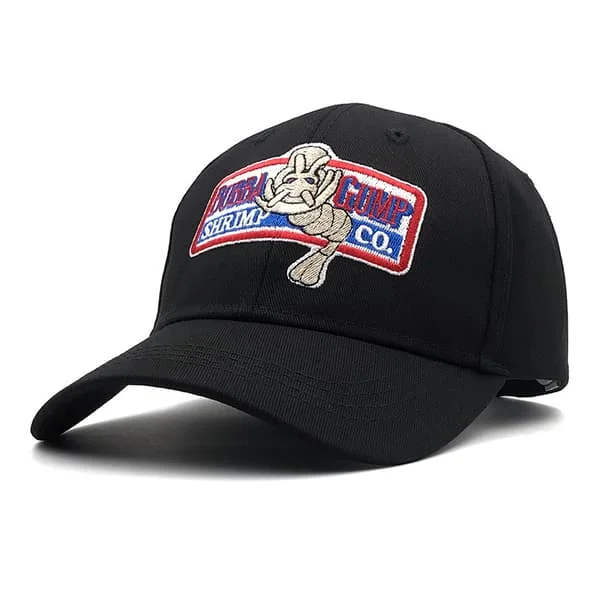 1994 Bubba Gump Shrimp Baseball Keps Herr Dam Sportmössor Sommarkeps Broderad Casual Hatt Forrest Gump Kepsar Kostym (Svart)