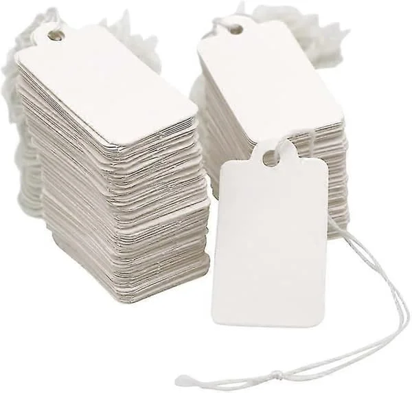 300 Pcs Price Tags with String Jewelry Price Tags Blank Price Tags Clothing Price Tags -Sew
