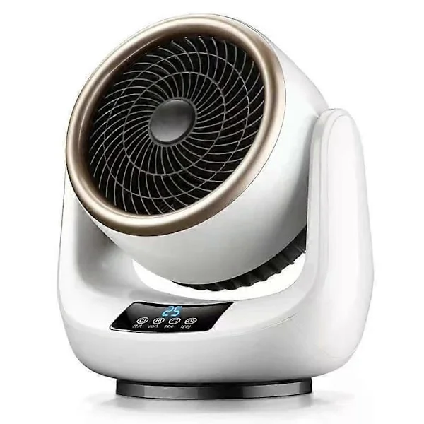 Bordsvärmare för hemmet, med kyl- och värmefunktion, liten energisnål fläktvärmare med svängfunktion, timer och tre justerbara inställningar.