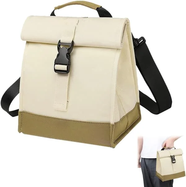 Køletaske Picnic Taske Madkasse 10L Foldbar Madkasse Termotaske Hold Varm Madkasse Isoleret Madkasse Arbejdstaske til Mad Arbejde Skole Picnic