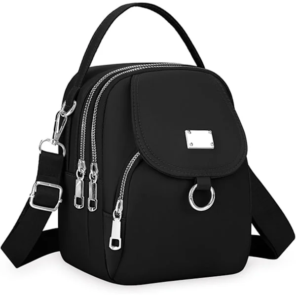 Women's Sling Bag Multi-Pocket Side Bag Waterproof Breathable Crossbody Bag with Adjustable Strap & Metal Hook Casual Tote