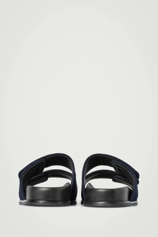 COS Men's Double Strap Denim Sandals in Blue