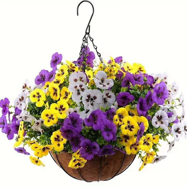 Konstgjord pensébukett, 30-stjälkars set, dekorativa utomhushängande blommor, konstgjorda blommor utan krukor