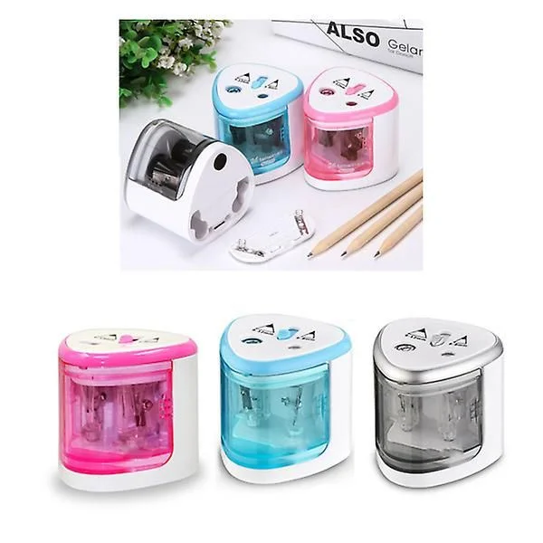 Automatic Pencil Sharpener for Drawing Pencils, Two-Hole Electric Pencil Sharpener with Switch, Office Supplies for Home, Office, and School