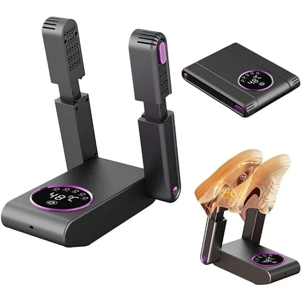 Boxningshandskar Skotork, Intelligent Timer, Torkfunktion, Skotork, Vikbar och Bärbar, Boxningshandskar och Skotork, Torka Skor, Svart