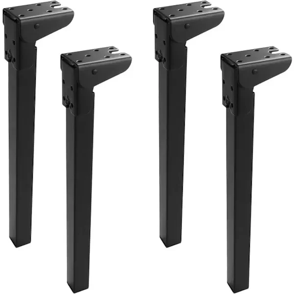 Set med 4 hopfällbara bordsben 35 cm, 90 graders hopfällbara bordsben, svarta hopfällbara soffbordsben för, A