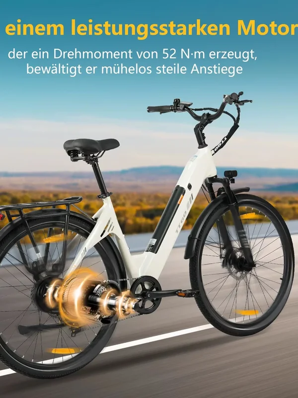 AliExpress - TTGO 28-Zoll E-Bike für Erwachsene, 250W 36V 18Ah Akku, City-Elektrofahrrad, 120 km Reichweite, E-Bike für Damen & Herren
