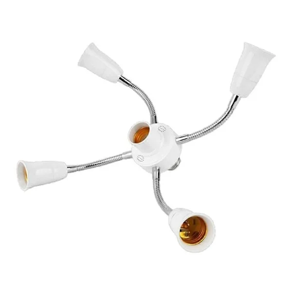 E27 LED Pære Splitter Adapter Justerbar Lysholder Sokkel Konverter for Hjemmekontor Utstillinger Lysholder 5 Hoder