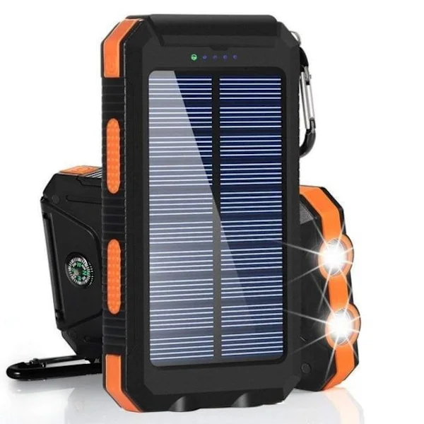 Aurinkolaturi 20000mAh Power Bank - Langaton Kannettava Laturi 2A USB C Nopea Lataus Ulkoinen Akku Puhelimille Tableteille