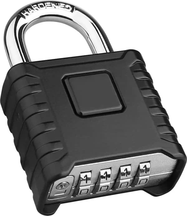 1 pc - Heavy Duty Combination Padlock Suitable for Outdoor Use, [Weatherproof] 53mm 4-Digit Cabinet Padlock - Suitable for 8mm Thick 304